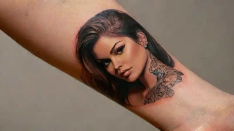 Tatuaje realista y detallado de personajes animados
